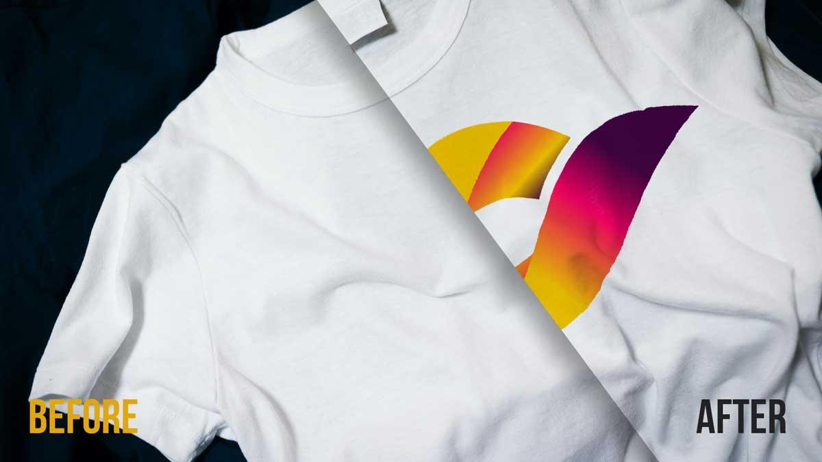Product Shirt With A Logo - Before and After Designs